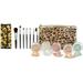 LEOPARD KIT BAG & BRUSH SET (LIGHT) Mineral Makeup Bare Face Powder Foundation