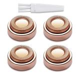 4Pcs Facial Hair Remover Replacement Heads Allnice Hair Removal Blade for Women s Painless Epilator Used for Hair Remover and Soft Touch Gold Rose(Cleaning Brush Included)