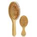 2Pcs Bamboo Hair Brushes Set With Paddle Detangling Brush And Mini Travel Size Brush Natural Wooden Hairbrush Massage Scalp Thick/Thin/Curly/Dry Hair For Women Men And Kids Gift Kit