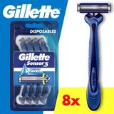 Gillette Sensor3 Men s Disposable Razor Blue 8 Razors