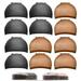 Wig Caps 12 Pack Stocking Wig Caps Nylon Breathable Wig Cap Stretchy Nylon Wig Caps for Women and Men Wigs (Black+Brown)