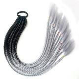 Gradient Color Hair Strands Girl S Hair Extensions Braid Ponytails for Party