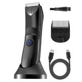 Electric Body Trimmer and Shaver for Men Body Groomer Pubic Hair Trimmer IPX7 Waterproof Wet/Dry Male Razor USB Type-C Charging