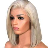 Sugeryy Blonde Lace Front Human Hair Wigs with Baby Hair Short Human Hair Wigs Transparent Lace Front Wig Bob Wig Remy;Women Blonde Lace Front Human Hair Wigs Short Wigs Bob Wig Remy