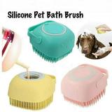 POINTERTECK Molain Dog Cat Bath Brush Comb Silicone Rubber Dog Grooming Brush Silicone Puppy Massage Brush Hair Fur Grooming Cleaning Brush Soft Shampoo Dispenser