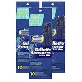 Gillette Sensor 2 Plus Pivoting Head Menâ€™s Disposable Razors 10 Count 2 Pack