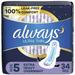 Always Ultra Thin Overnight Pads with Wings Size 5 Extra Heavy Overnight Absorbency 34 Count