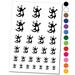 Cat Playing Badminton Water Resistant Temporary Tattoo Set Fake Body Art Collection - White