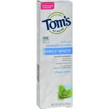 Tom s of Maine Natural Simply White Fluoride Toothpaste Clean Mint 4.70 oz (Pack of 4)