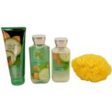 Cucumber Melon Set - Shower Gel Lotion Body Cream & Loofah
