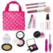 RNKR Pretend Makeup Kit Toys for 2 3 4 5 Year Old Girls First Make Up Set for Little Princess Play Dress Up Kids Cosmetic Best Birthday Gift for Toddler-with Polka Dot Bag (Not Real Makeup)