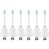 E-Series Compact Brush Heads Compatible with Philips Sonicare E-Series Essence Xtreme Elite and Advance Tootbhrush - Pack of 6