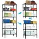 Dkelincs 6 Tier Wire Shelving Storage Shelves Detachable Metal Shelf 900 Lbs Weight Capacity Black