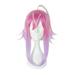 Unique Bargains Human Hair Wigs for Women Lady 20 Pink Gradient Wigs with Wig Cap
