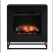 Southern Enterprises 36.5 White and Black Contemporary Electric Fireplace