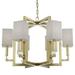 Dixon 6 Light Antique Gold Chandelier by Crystorama 8886-AG in Brass Finish