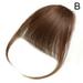 Thin Neat Air Bangs Fake Hair Seamless Clips In Front Fringe Girls Hairpiece New