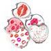 Heart-shaped Makeup Mirror Double Sided Handheld Compact Cosmetic Mirror Glitter Foldable Cute Hand Mirror Portable Travel Purse Mirror Cartoon Magnifying Mirror