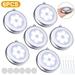 6Packs Motion Sensor Light Indoor LED Closet Lights Night Light Battery Powered Battery Operated Cabinet Light Wireless Wall Puck Lamp Stick for Stair Step Hallway Garage with Hanging rope(White)