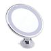 LED Lighted 10X Magnified Makeup Mirror with Lock Suction and 360Â° Rotating Adjustable Arm Portable Cordless for Home Travel