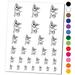 Suspicious Chihuahua Dog Water Resistant Temporary Tattoo Set Fake Body Art Collection - Black