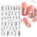 Nails Decals Spring Manicure French Tips Snowdrop Flower Nail Art Stickers 3D Galanthus White Green STZ-CS130