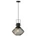 HOMCOM Industrial Pendant Light Fixtures Black Metal Frame Hanging Ceiling Light for Living Room Bedroom Kitchen Dining Room with Adjustable Hanging Chain Black