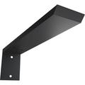 Ekena Millwork 2 1/2 W x 12 D x 4 H Hidden Support Steel Heavy Duty Bracket w/ Back Plate Powder Coated Black