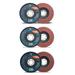 Eco Edge 4.5-Inch 3-Pack 60/80/120 Grits Assorted Aluminum Oxide Flap Discs (4-1/2 x 7/8 Arbor Bevel Type 29) For Angle Grinder