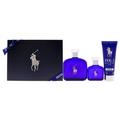 Polo Blue By Ralph Lauren For Men Set: EDT+EDT+Hair&Body Wash (4.2+1.36+3.4)oz NEW