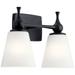 Kichler Cosabella 10 1/4 High 2-Light Black Wall Sconce