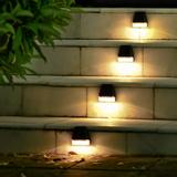 4pcs solar step lights for stairs walkway garden