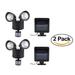 Set of 2 SMD LED Solar Powered Motion Sensor Light 22 LED 150 Lumens 60 80 Black