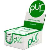 Pur Gum Sugar Free Chewing Gum With Xylitol Aspartame Free + Gluten Free Vegan & Keto Friendly - Natural Spearmint Flavored Gum 9 Pieces (Pack Of 12)