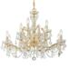 Twelve Light 2-Tier Chandelier in Classic Style 29 inches Wide By 25.5 inches High-Swarovski Spectra Crystal Type-Gold Finish Bailey Street Home