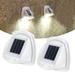 Eummy 2pcs Solar Wall Light Outdoor LED Solar Fence Light Auto ON/OFF Solar Deck Light IP65 Waterproof Solar Step Light for Patio Stairs Yard Garden Pathway Corridor