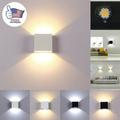 Amerteer 12W LED Up and Down Wall Lamp Aluminum Outdoor Wall Light Waterproof Modern Lighting Nordic Style Indoor Wall Lamp Warm Light Living Room Porch Courtyard Restaurant