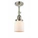 Innovations Lighting - Bell - 1 Light Semi-Flush Mount In Industrial Style-13.5