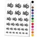 Gather Pretty Foliage Autumn Fall Harvest Water Resistant Temporary Tattoo Set Fake Body Art Collection - White