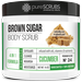 pureSCRUBS Premium BROWN SUGAR Body Scrub Set - Large 16oz CUCUMBER BODY SCRUB - For Face & Body Infused With Organic Essential Oils & Nutrients + FREE Wooden Spoon Loofah & Mini Exfoliating Bar Soap