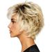 Short Human Hair Wigs for Black Women Fashion Synthetic Short Straight Gold Women s Wigs Natural Hair Wigs Female Fibe