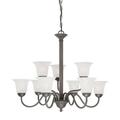 Nine Light 2-Tier Chandelier-Painted Bronze Finish Bailey Street Home 227-Bel-3370295