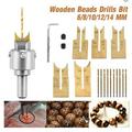 Beads Drill Bit DIY Bracelets Necklaces Wood Bead Maker for Rosewood 17Pcs