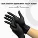 Toorise 100Pcs Nitrile Gloves Disposable Industrial Rubber Gloves Elastic Multipurpose Protective Gloves Acid Alkali for Cleaning Industrial Use Black