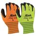 NS Ruf-flex Lite Hi-Vis Rubber Palm Coated String Knit Gloves Hi-Vis Orange 2X-Large (48 Pairs)