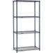 Nexel 5 Tier Wire Shelving Starter Unit 72 W x 24 D x 86 H