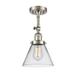 Innovations Lighting - Cone - 1 Light Semi-Flush Mount In Industrial Style-14.5