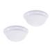 CORAMDEO 11 LED Decorative Flush Mount Ceiling Fixture Color Switch Built in LED 125W of Light from 16.4W of Power 1150 Lumen Dimmable White Finish w/Frosted Glass 2 Pk (C012-83050LED-WH 2 PK)