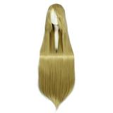 Unique Bargains Wigs for Women 39 Deep Gold Tone Wigs with Wig Cap Long Hair