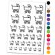 Baby Carriage Pram Stroller Water Resistant Temporary Tattoo Set Fake Body Art Collection - Red